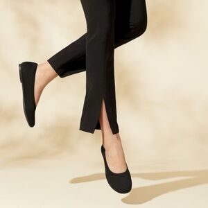 VIVAIA • Claire Round-Toe Flat black knit sock ballet ballerina all day comfort